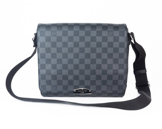 Louis Vuitton District PM Messenger Bag in Damier Graphite Canvas