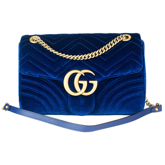 Gucci Medium GG Marmont Velvet Shoulder Bag