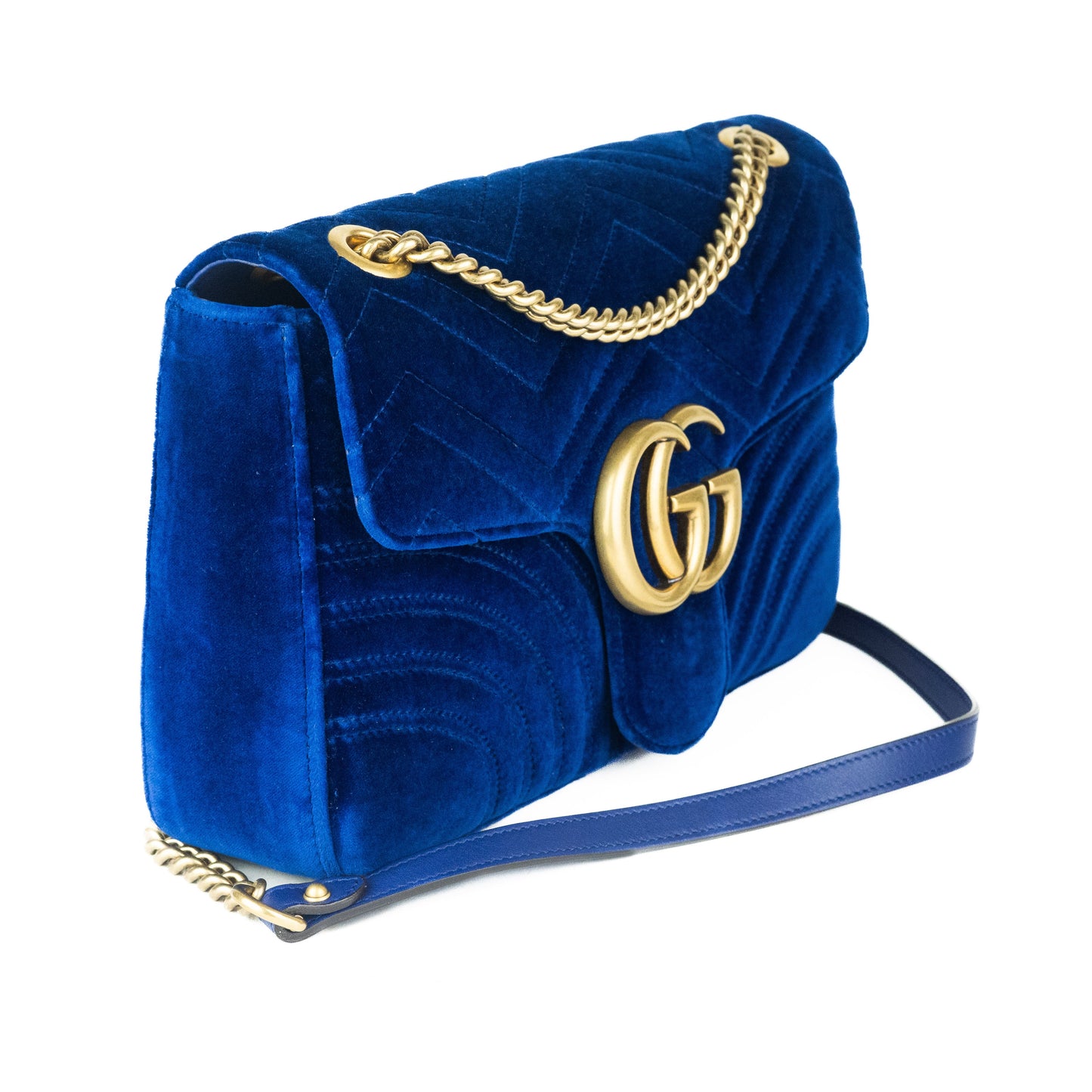 Gucci Medium GG Marmont Velvet Shoulder Bag