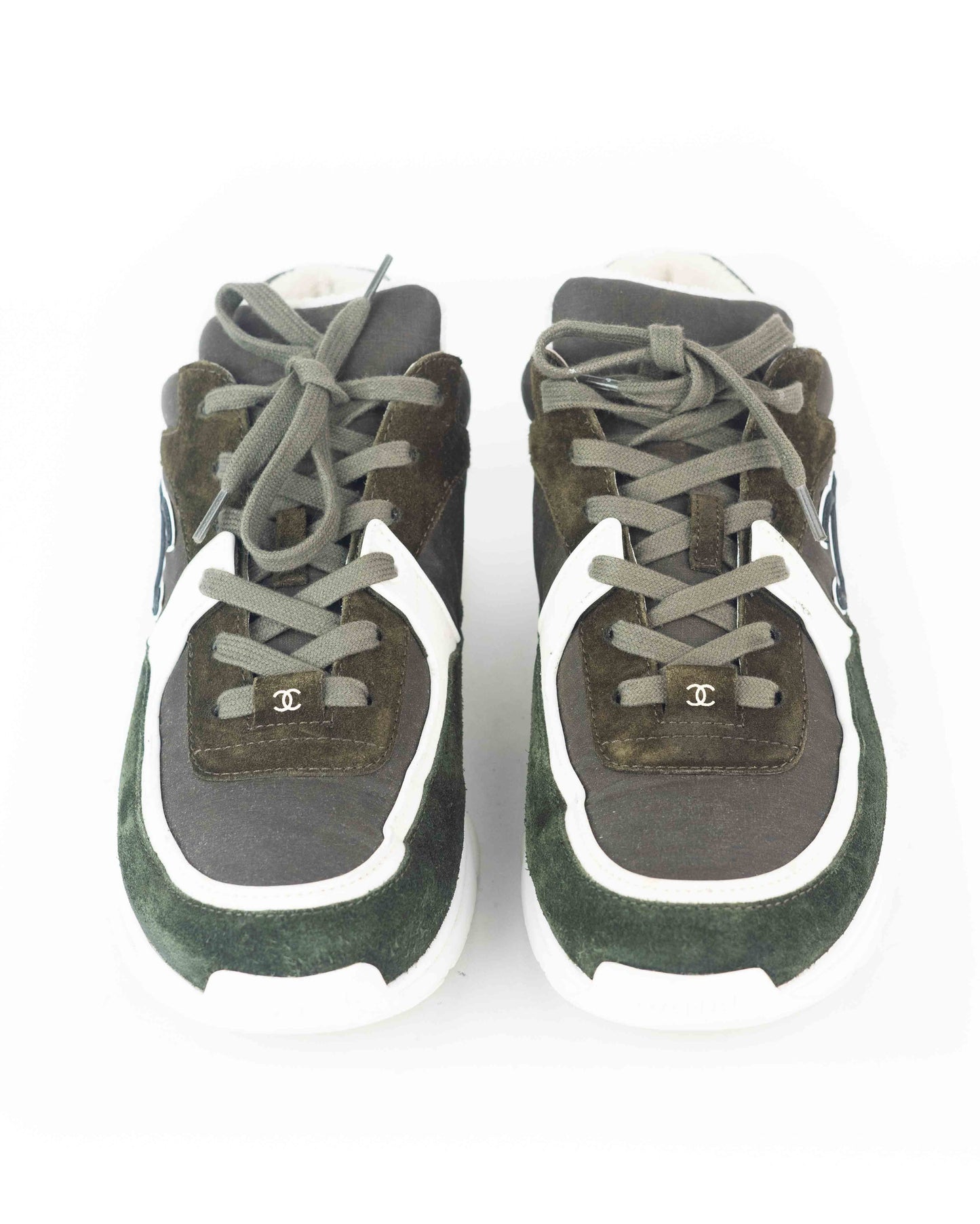 Chanel Nylon and Suede Sneakers