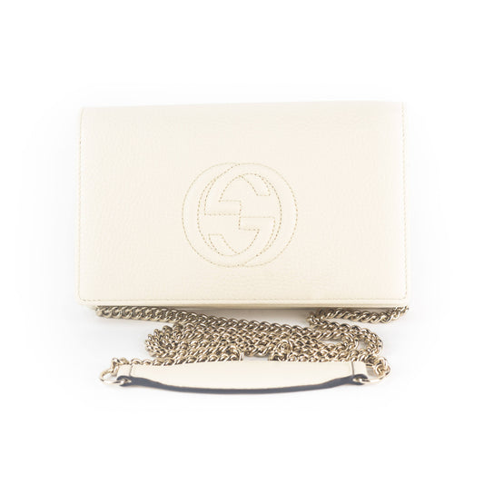 Gucci Soho Wallet On Chain Off-White