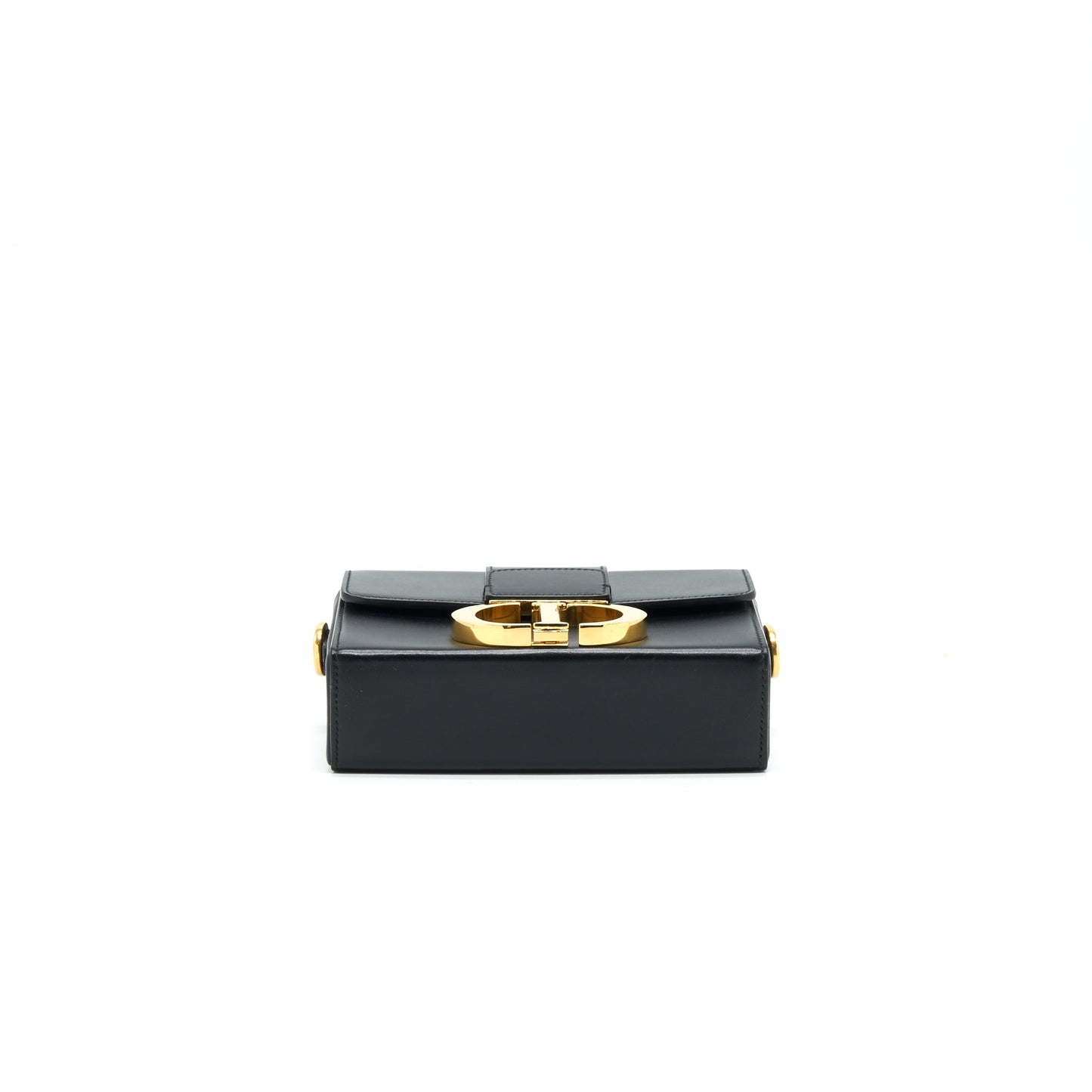 CHRISTIAN DIOR 30 MONTAIGNE SMALL BOX BAG LEATHER BLACK