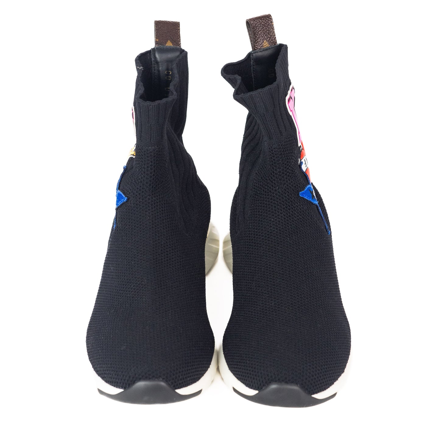 Louis Vuitton Black Heart Sock Sneakers