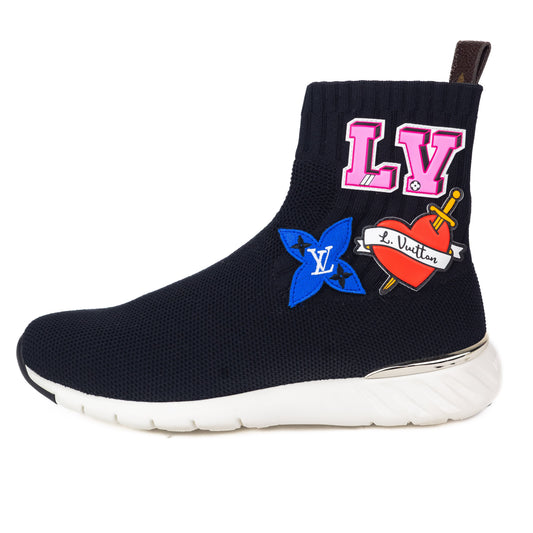 Louis Vuitton Black Heart Sock Sneakers