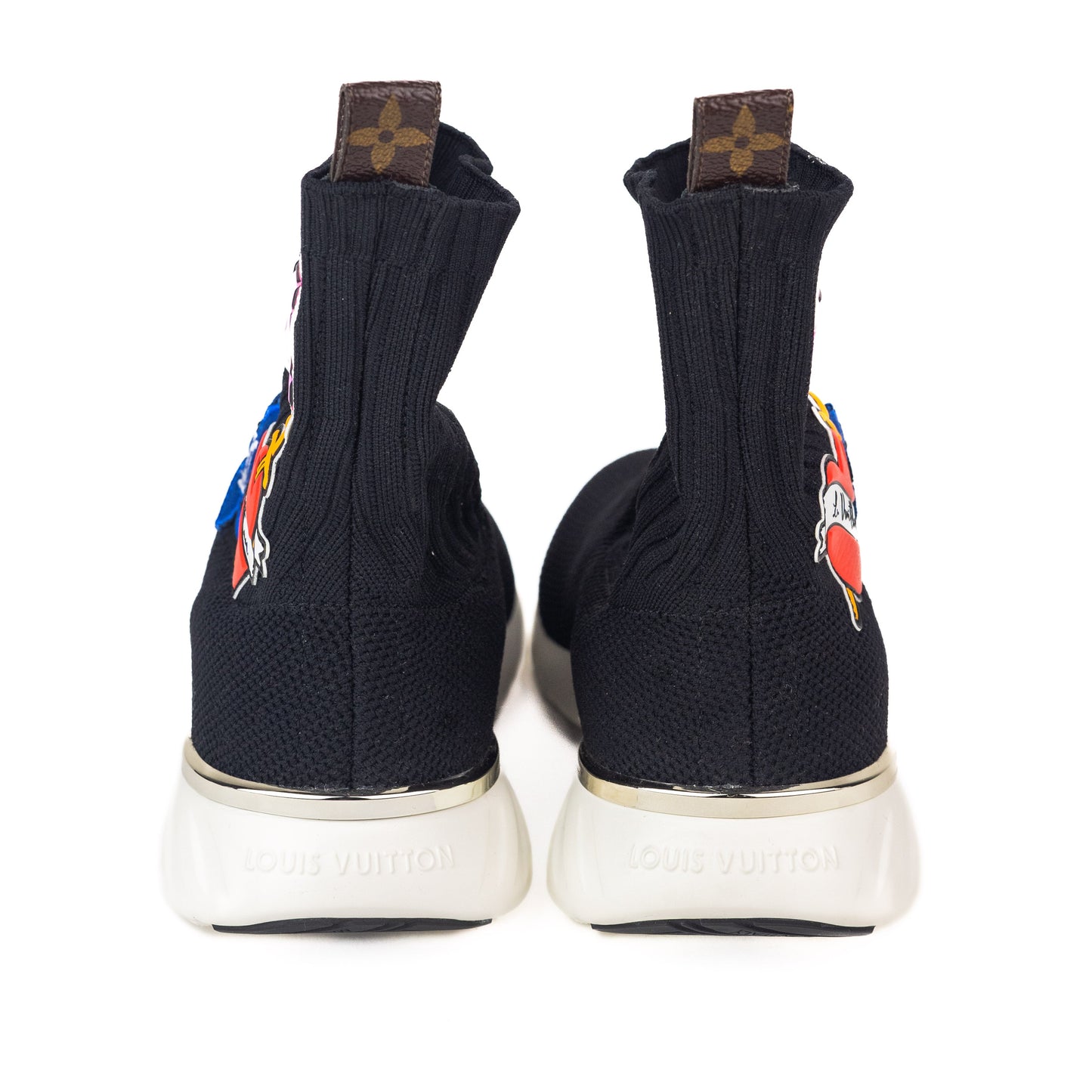 Louis Vuitton Black Heart Sock Sneakers