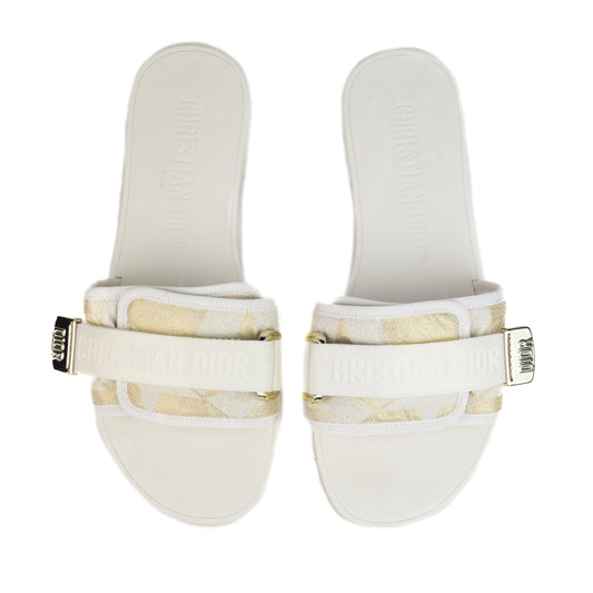 Dior (R)evolution Slides white and gold