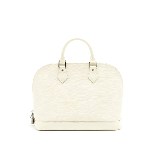 Louis Vuitton Alma MM epi leather white SHW