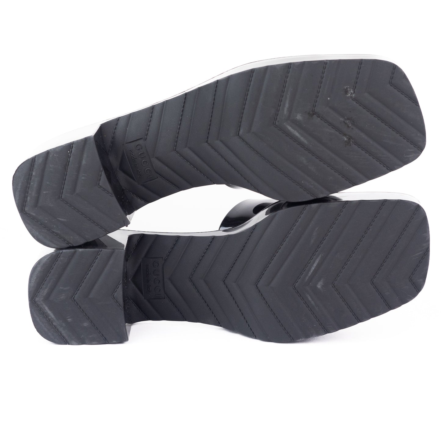 Gucci Rubber Slide Sandals in Black