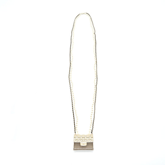 Chanel the long Necklace With Chain and Pearl