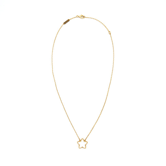 Van Cleef & Arpels Vintage Lucky Star Yellow Gold White Mother-of-pearl