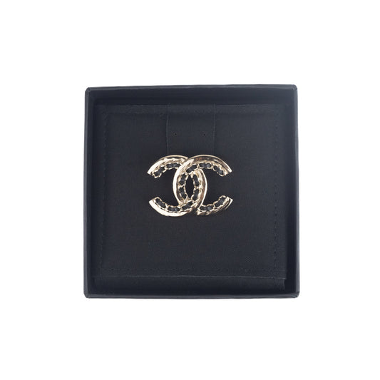 Chanel Gold & Black Brooch