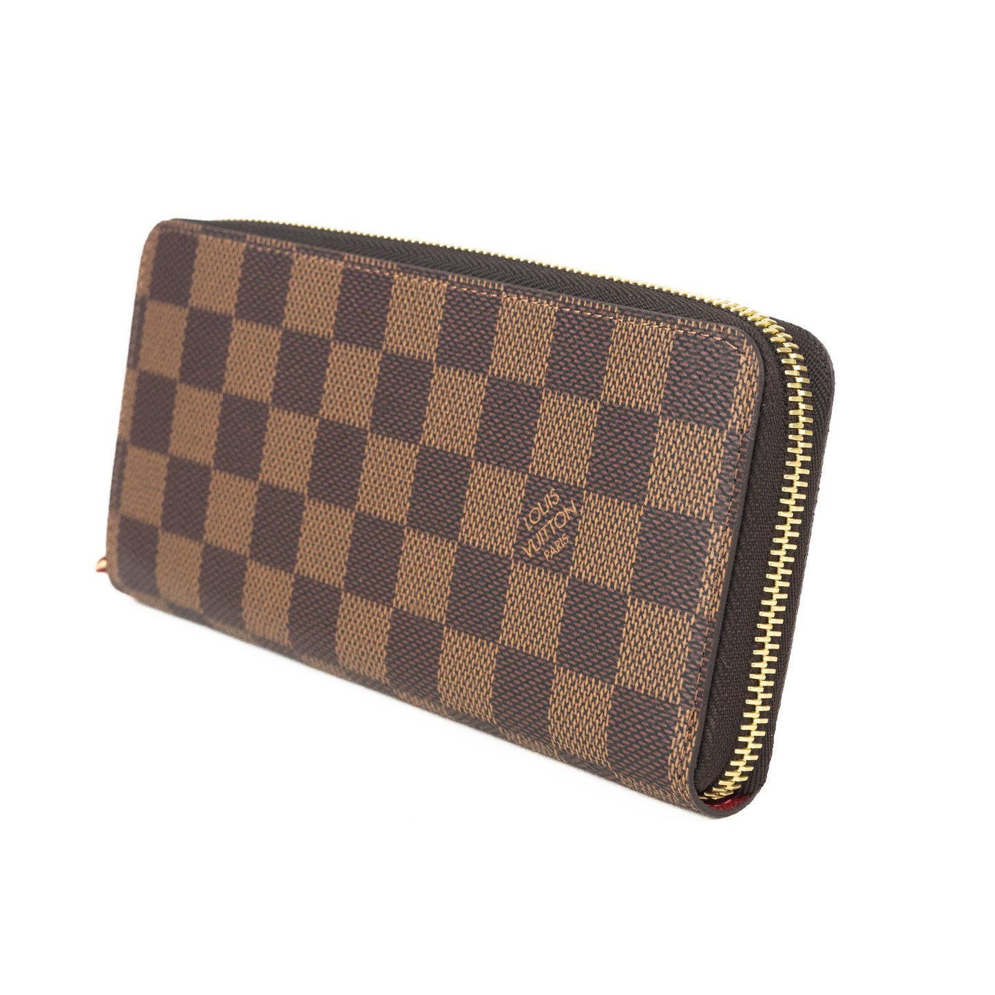 Louis Vuitton Clémence Wallet in Red Damier Ebene