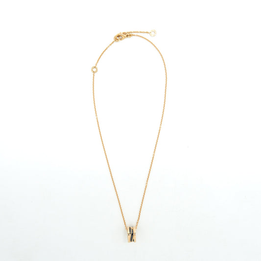 Bvlgari B.zero Necklace Pink Gold Black Ceramic
