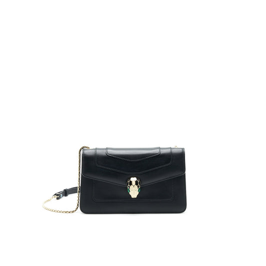 BVLGARI SERPENTI CHAIN BAG IN BLACK