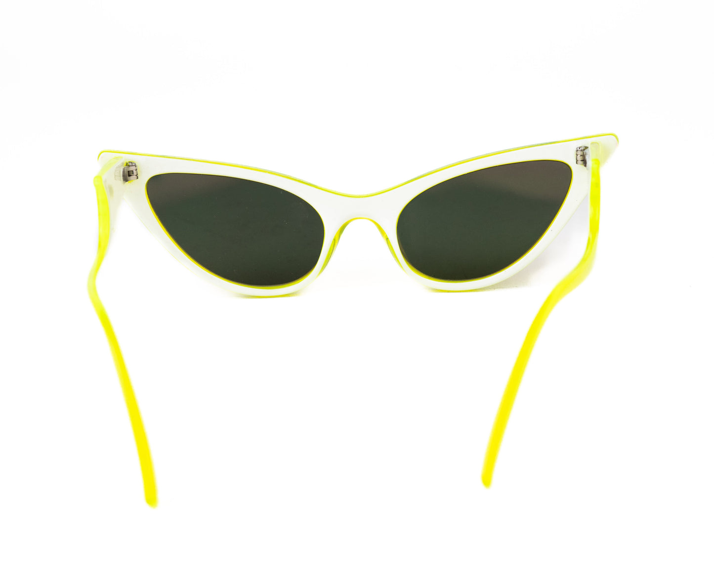 Le Specs x Adam Selman Prowler Cat-Eye Neon Acetate Mirrored Sunglasses