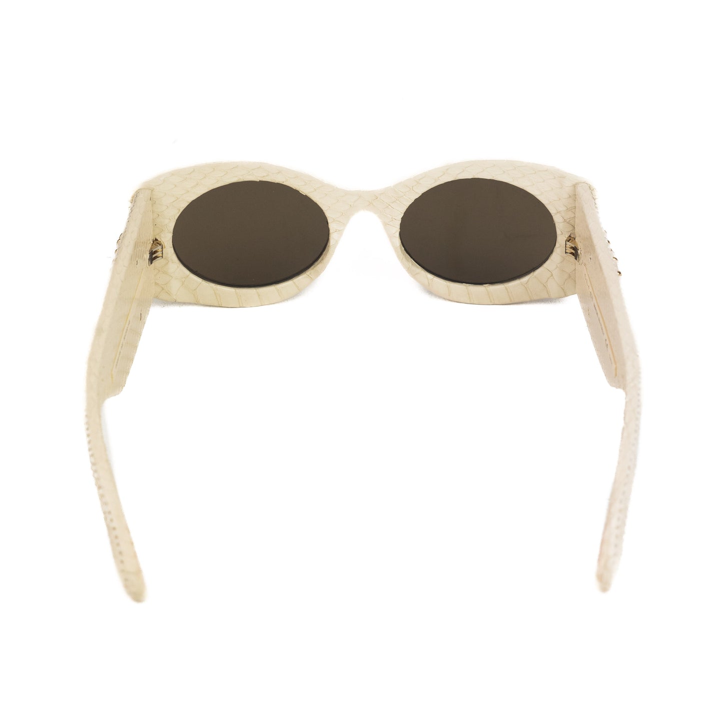Gucci Quilted Snakeskin leather Sunglasses in ivory