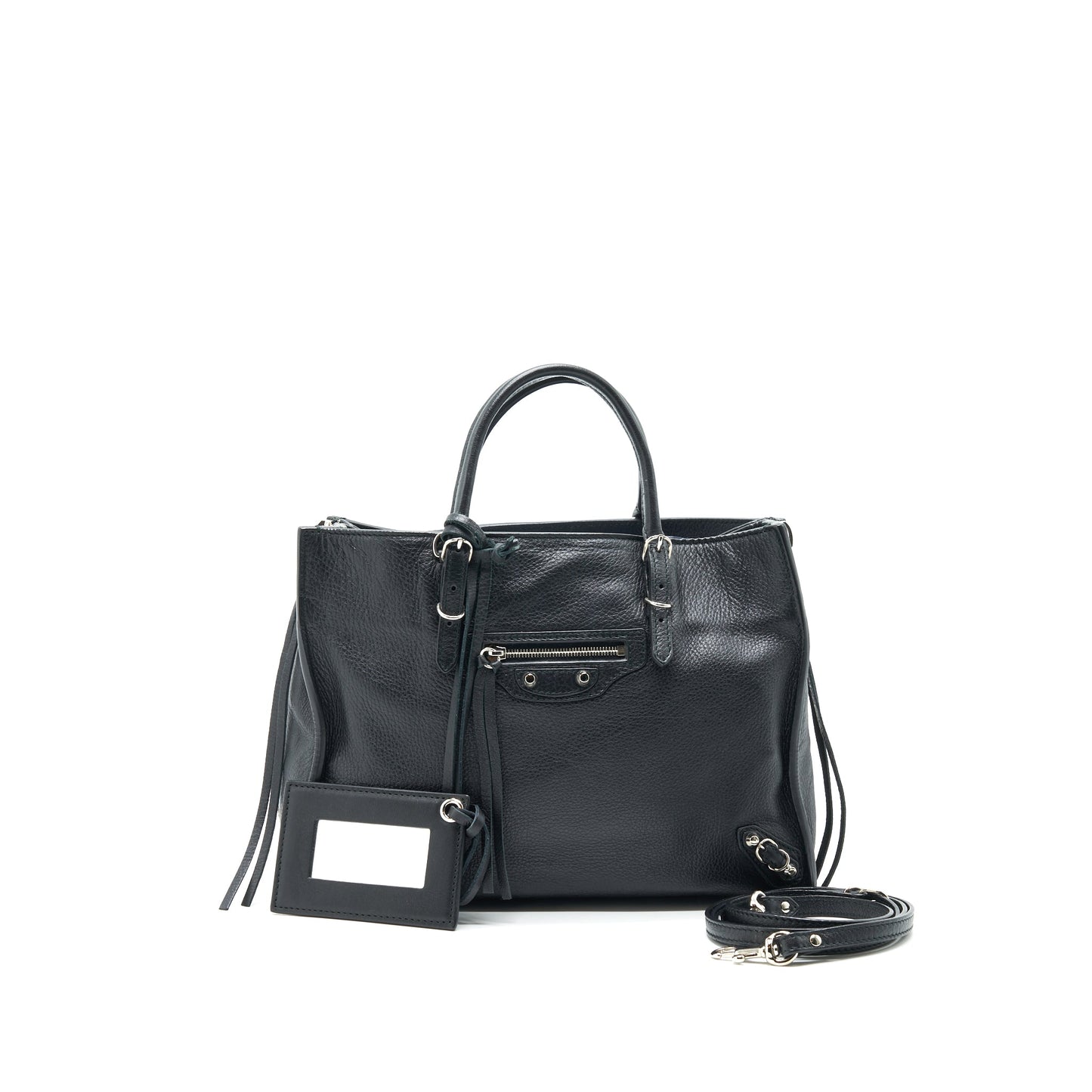BALENCIAGA PAPIER A4 CLASSIC STUDS BAG LEATHER BLACK