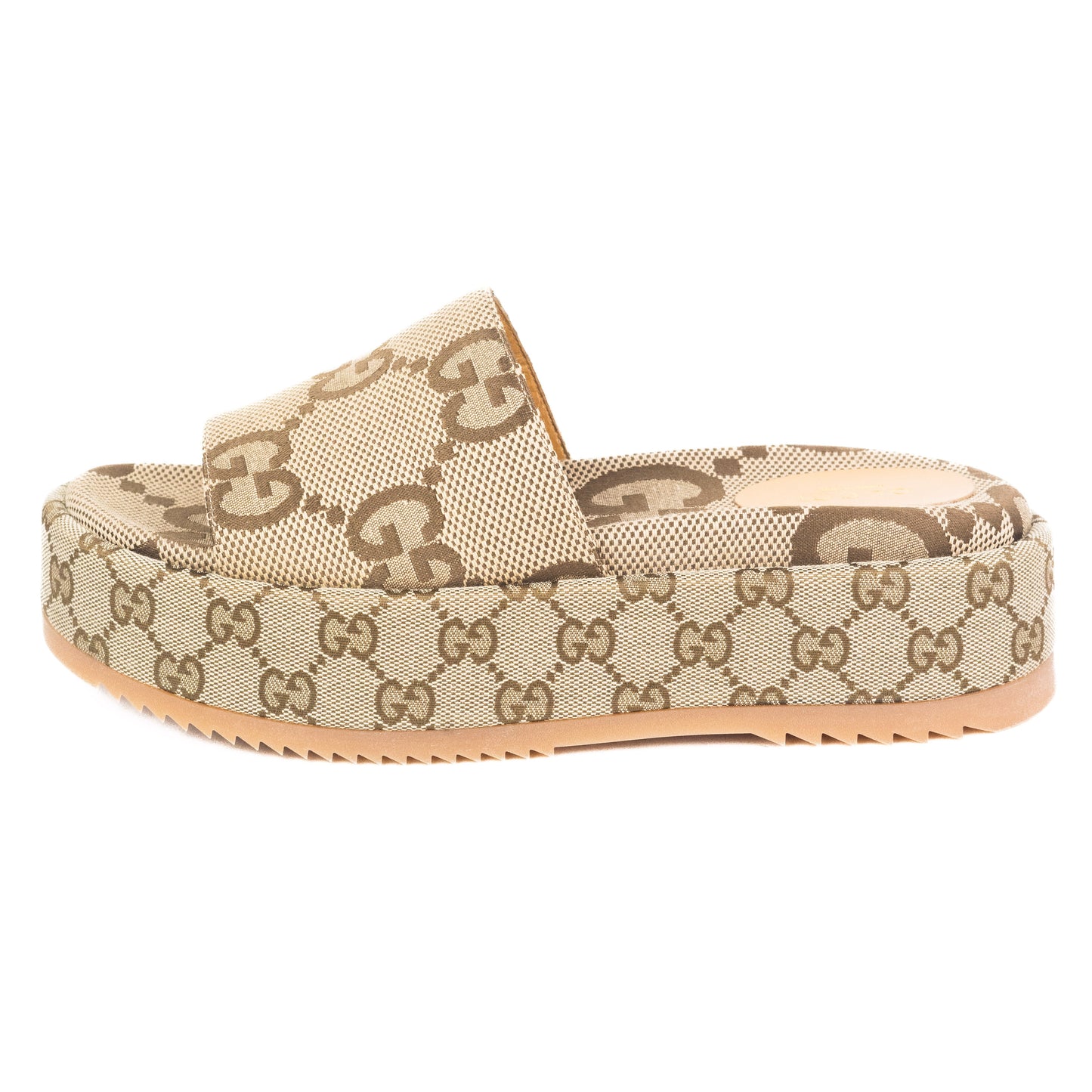 Gucci Platform Slide Sandals in Canvas