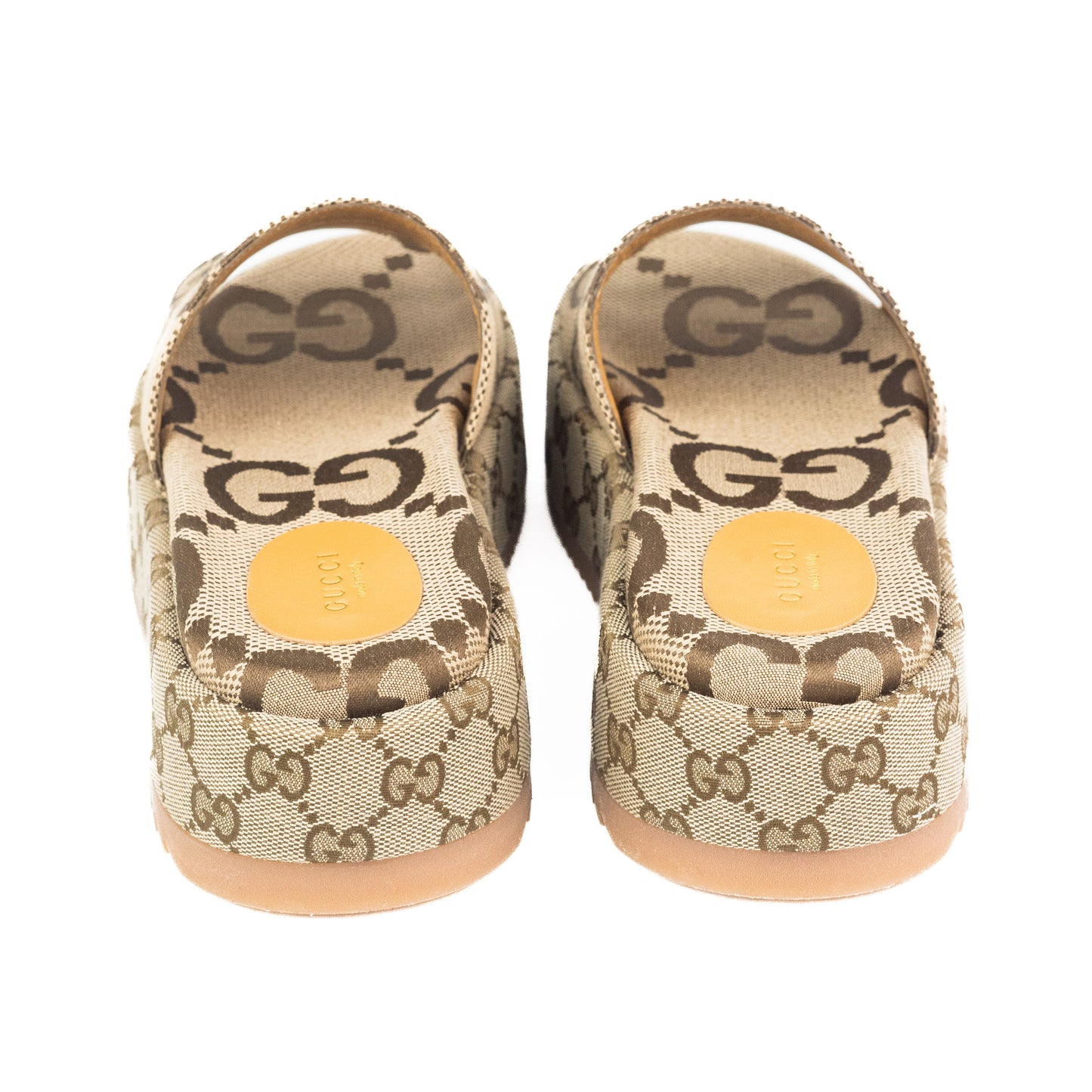Gucci Platform Slide Sandals in Canvas