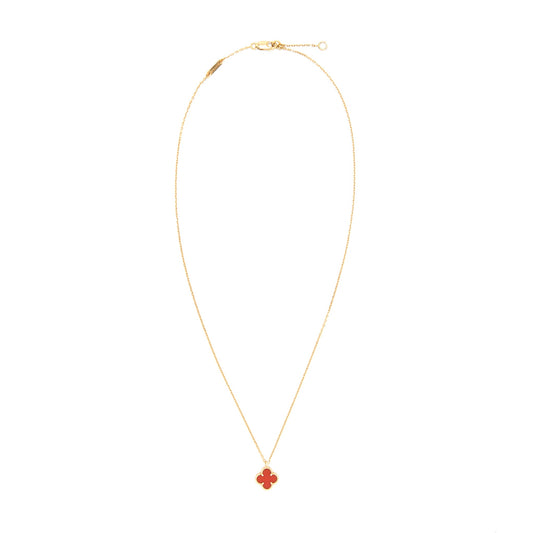 Van cleef and arpels Sweet Alhambra Pendant, Carnelian Rose Gold