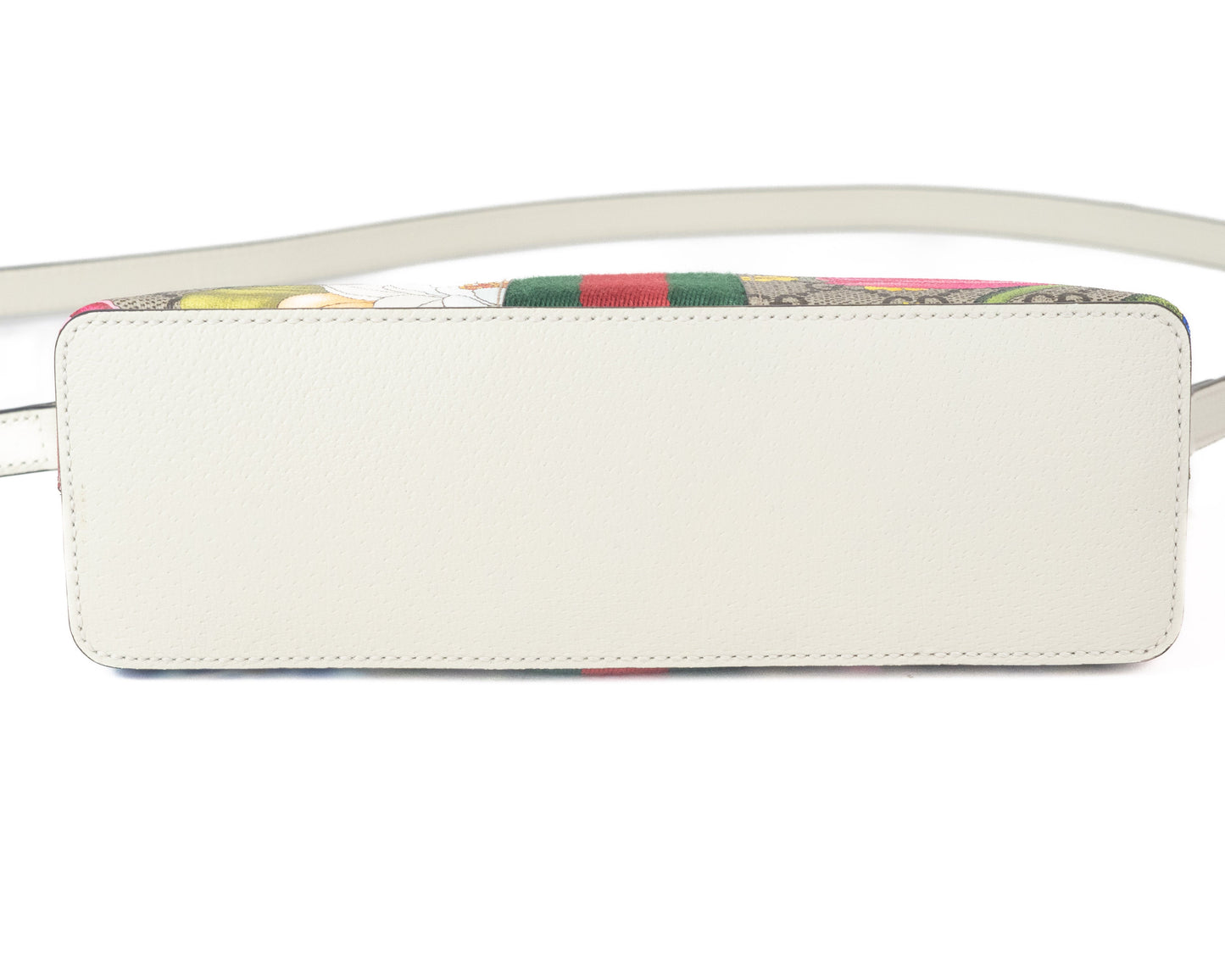 Gucci Ophidia Small Flora Dome Shoulder Bag in White