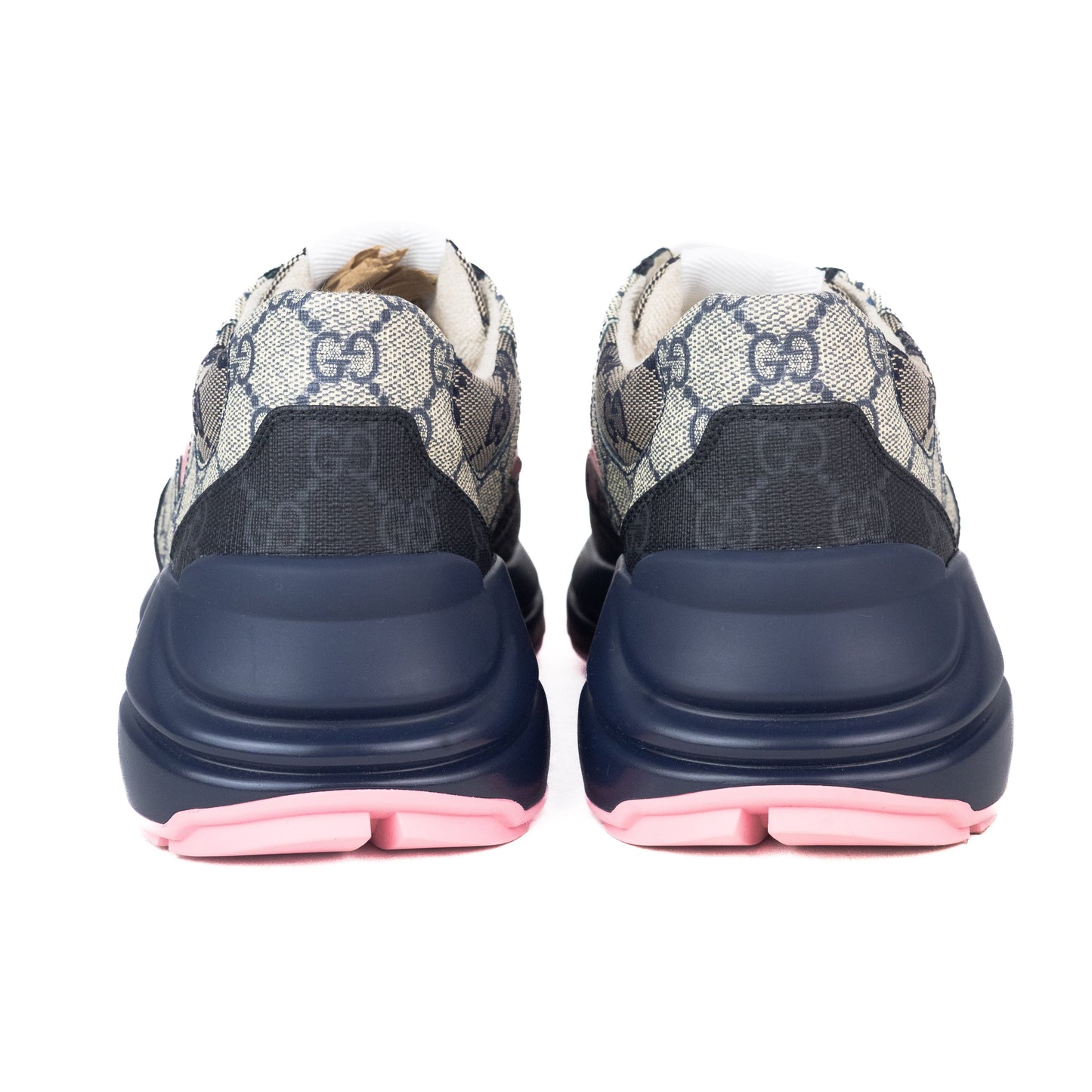 Gucci GG Rhyton Sneakers in Beige and Blue Supreme