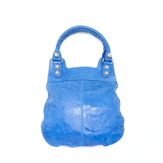 BALENCIAGA Motocross Giant Brief Bag Blue SHW