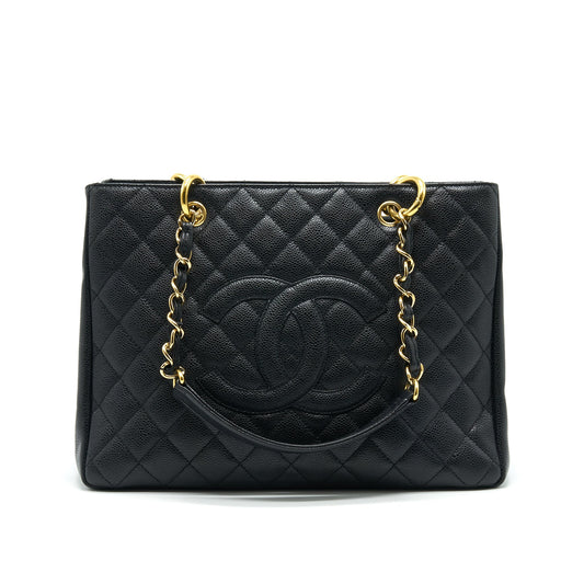 CHANEL CAVIAR GRAND SHOPPING TOTE GST BLACK