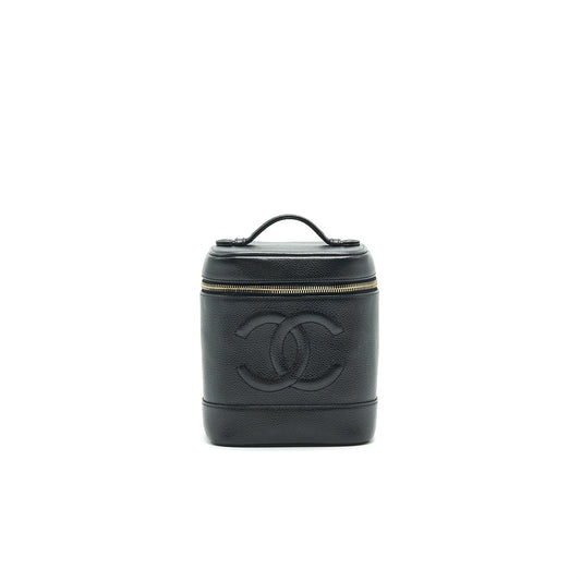 Chanel Vintage Vanity Case Caviar Black GHW