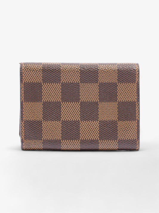 Louis Vuitton Card Case Holder Damier Ebene Coated Canvas