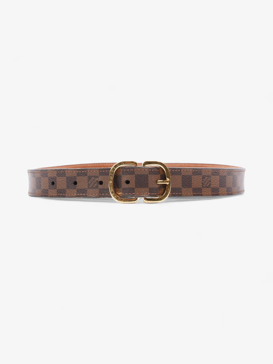 Louis Vuitton Mini 25mm Belt Damier Ebene / Gold Coated Canvas 75cm / 30"
