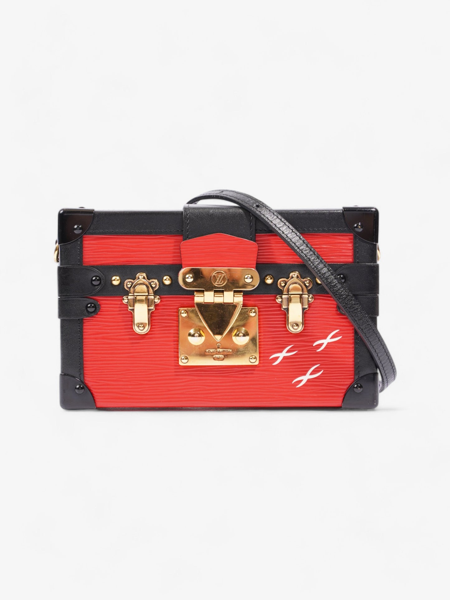 Louis Vuitton Petite Malle Black / Red Epi Leather