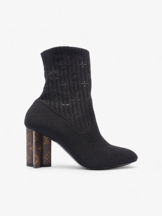 Louis Vuitton Silhouette Ankle Boots 85mm Black / Monogram Fabric EU 40 UK 7