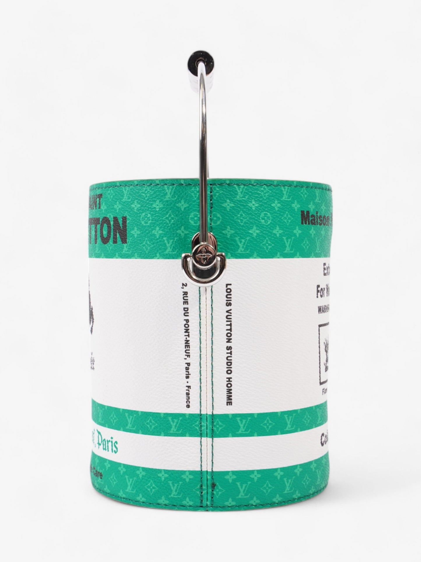 Louis Vuitton Paint Can Bag Green / White / Black Leather