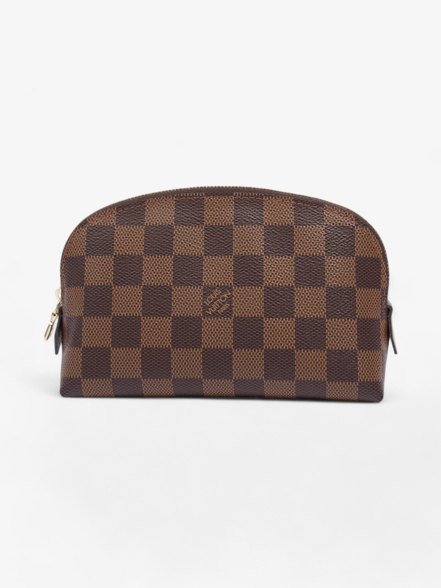 Louis Vuitton LV cosmetic PM pouch Damier Ebene Coated Canvas
