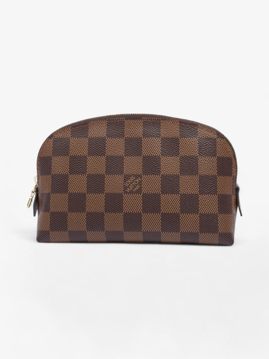 Louis Vuitton LV cosmetic PM pouch Damier Ebene Coated Canvas