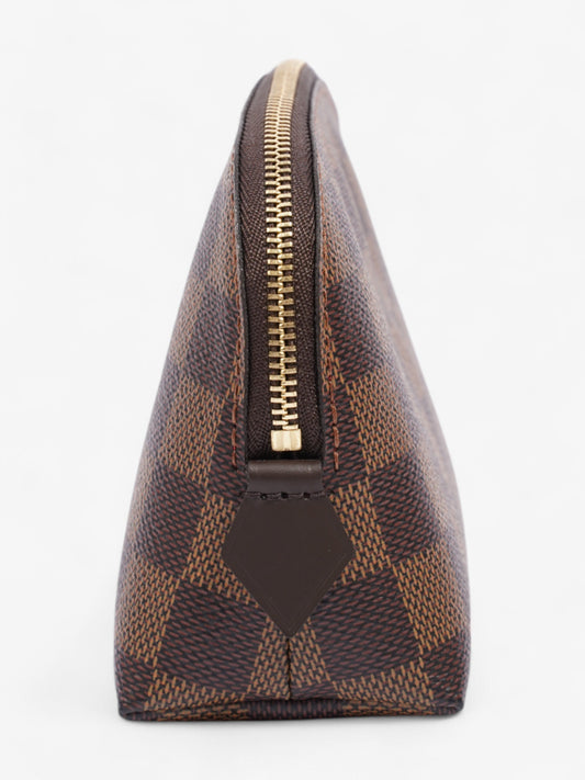Louis Vuitton LV cosmetic PM pouch Damier Ebene Coated Canvas