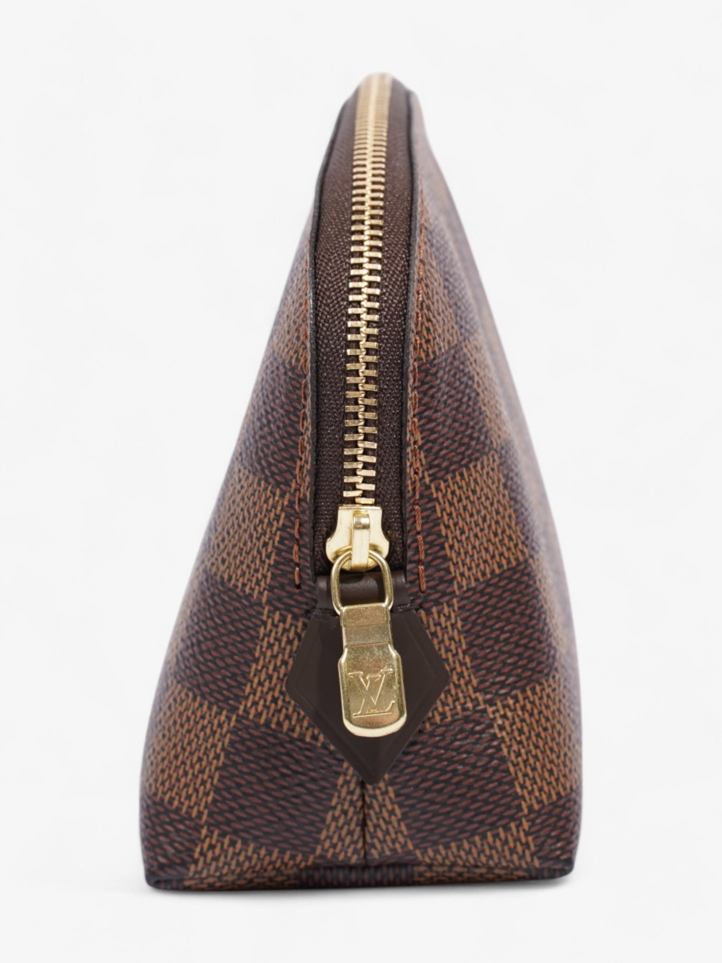 Louis Vuitton LV cosmetic PM pouch Damier Ebene Coated Canvas