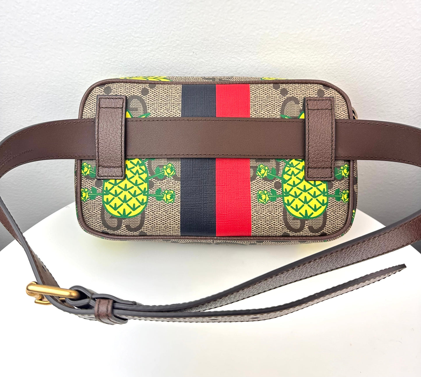 Gucci Pineapple Print GG Supreme Belt Bag