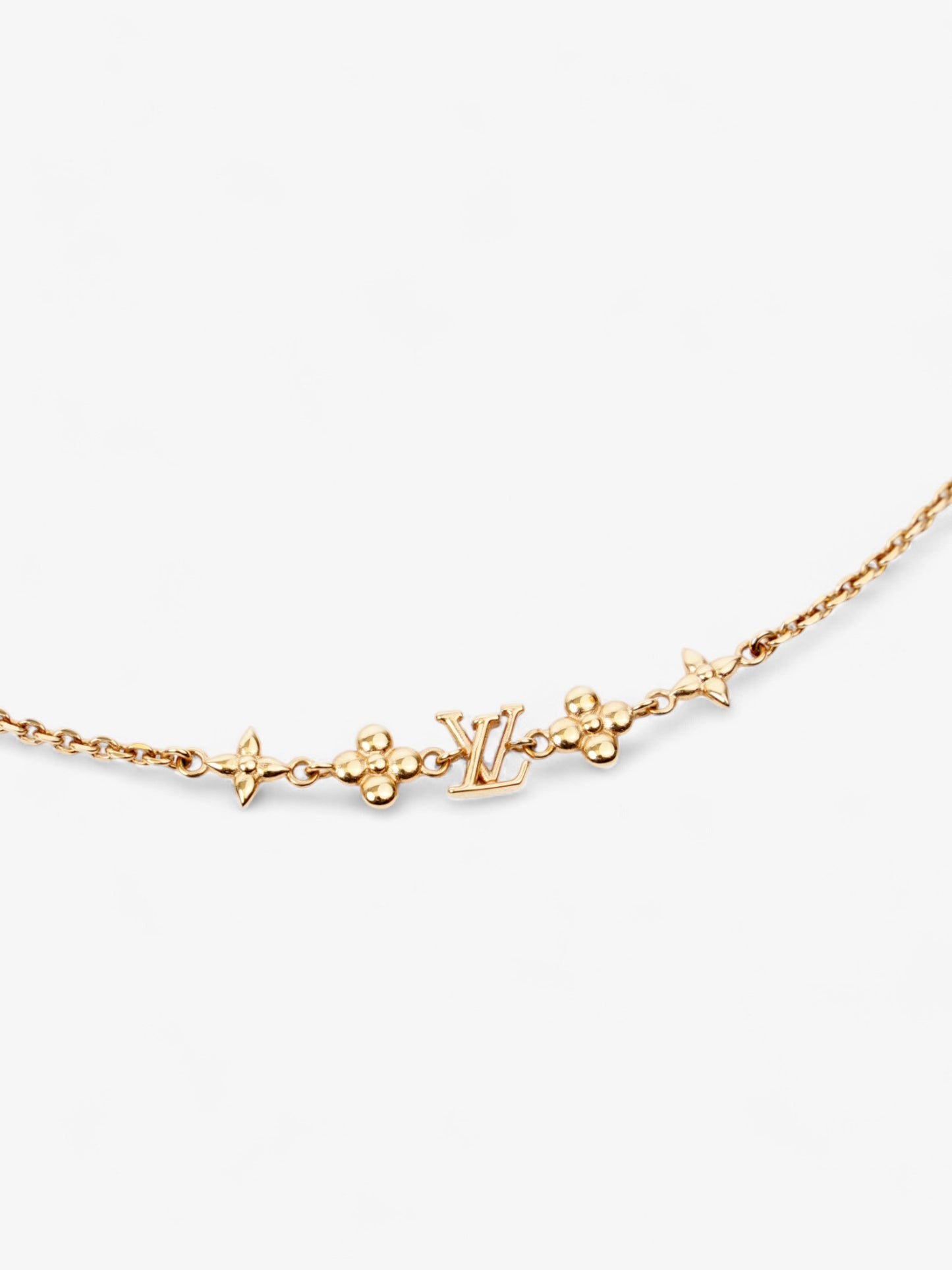 Louis Vuitton Baby Louis Necklace Gold Base Metal