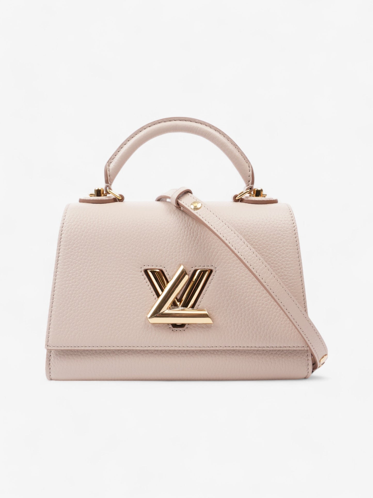 Louis Vuitton Twist Top Handle Greige Lambskin Leather PM