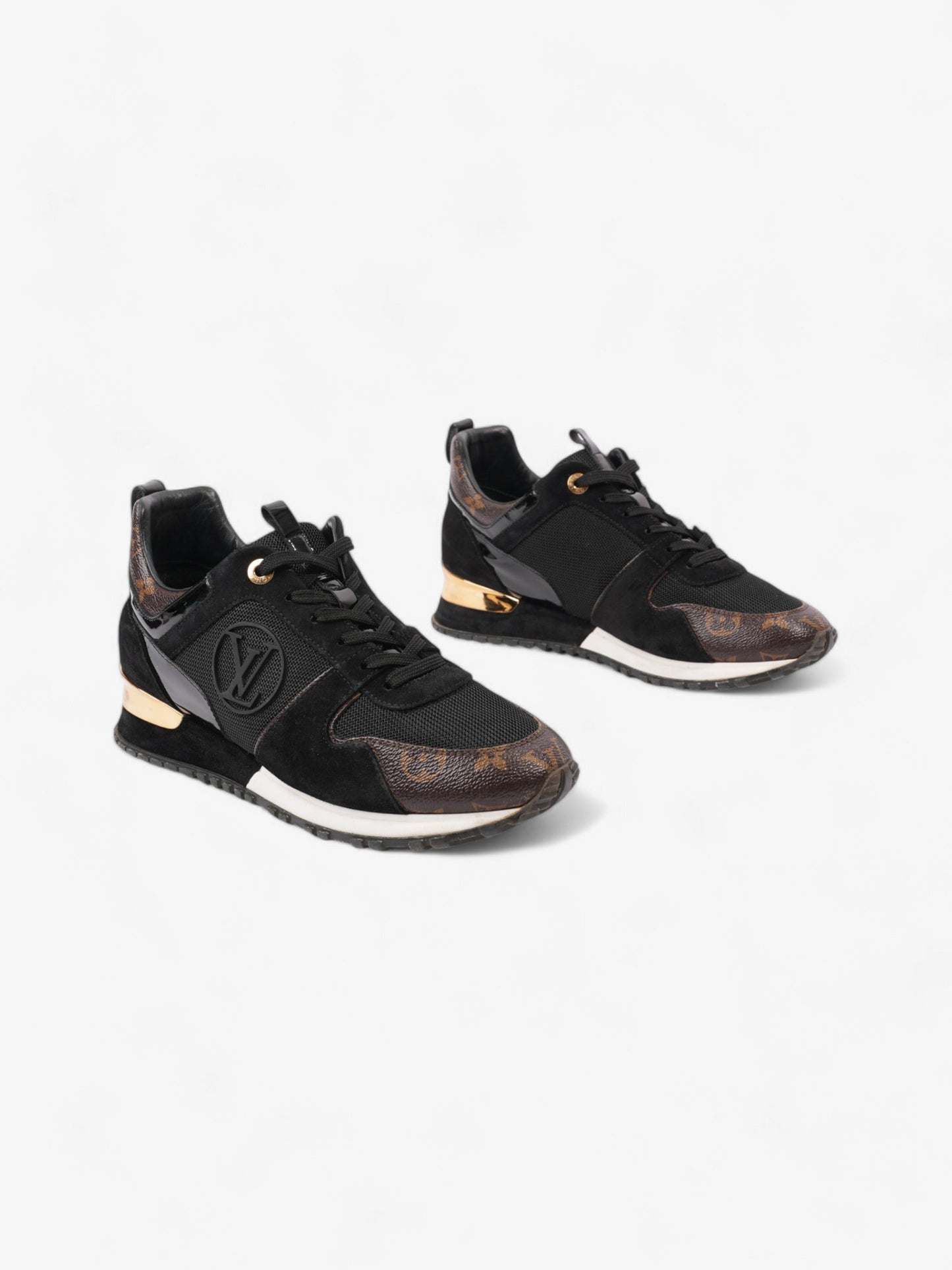Louis Vuitton Run Away Monogram / Black / Gold Suede EU 39.5 UK 6.5