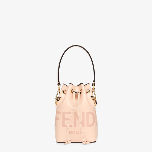 Fendi Mon Tresor Pale Pink Leather Mini Bucket Bag