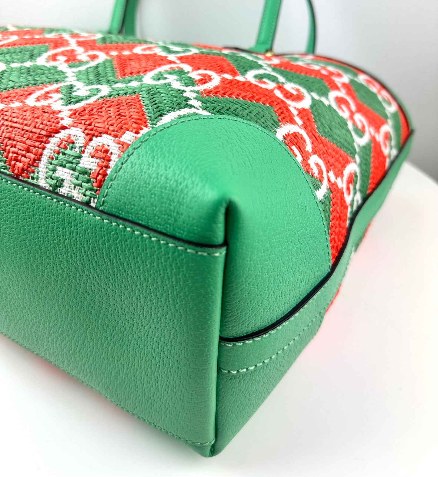 Gucci Ophidia GG Raffia Shoulder Bag/Tote, Limited Edition "Miami”