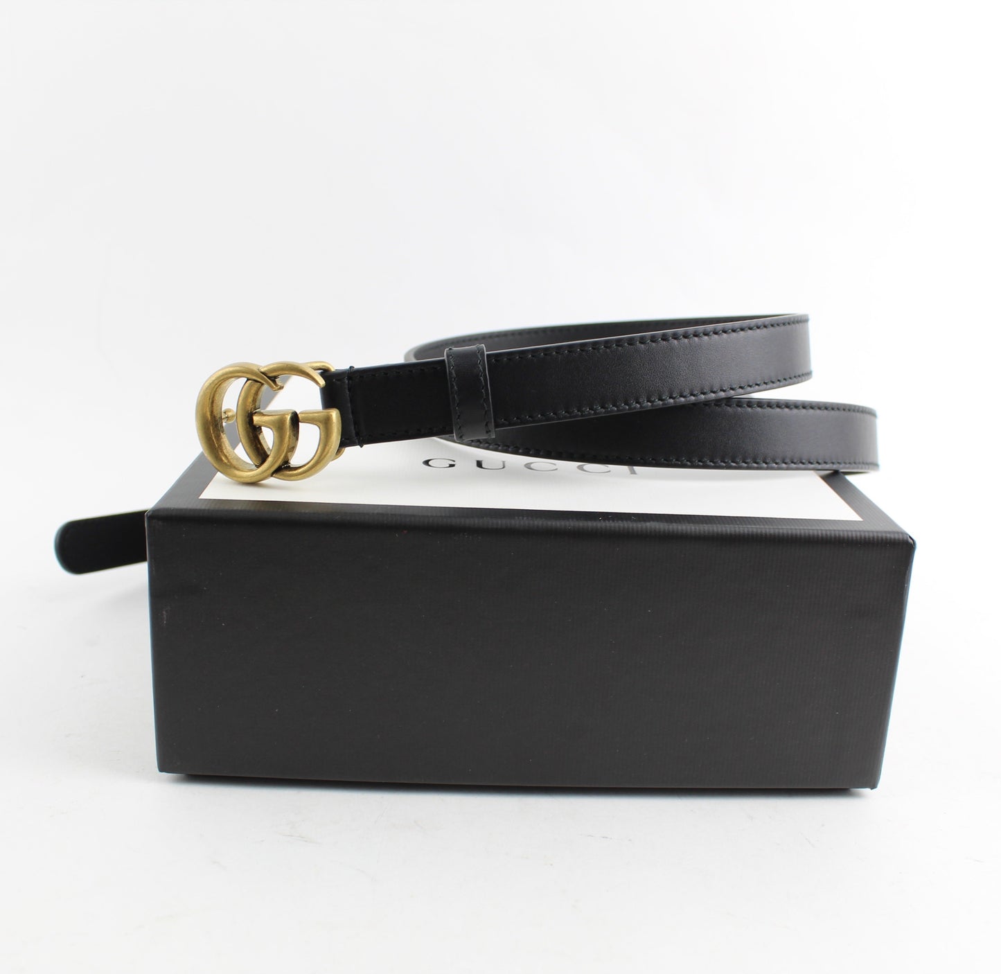 Gucci Leather belt with Double G buckle
