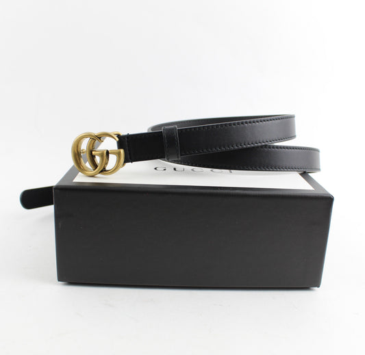 Gucci Leather belt with Double G buckle