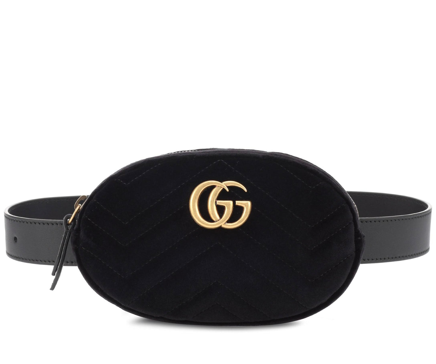 Gucci Marmont Small Velvet Belt Bag in Black