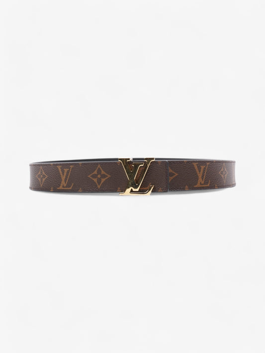 Louis Vuitton LV Initiales Reversible Belt Monogram / Black / Gold Canvas 85cm / 34"