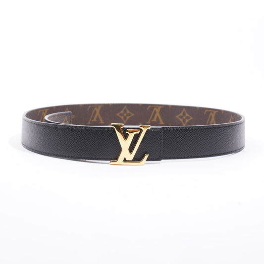 Louis Vuitton LV Initials Reversible Belt Monogram / Black Coated Canvas 80cm 32"