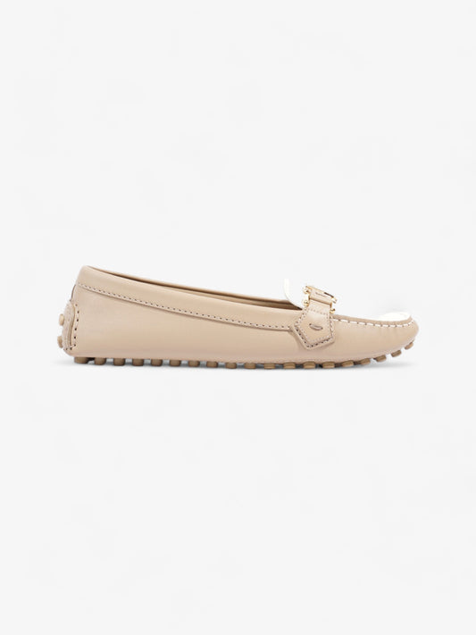 Louis Vuitton Driving Loafers Beige / White Leather EU 37 UK 4
